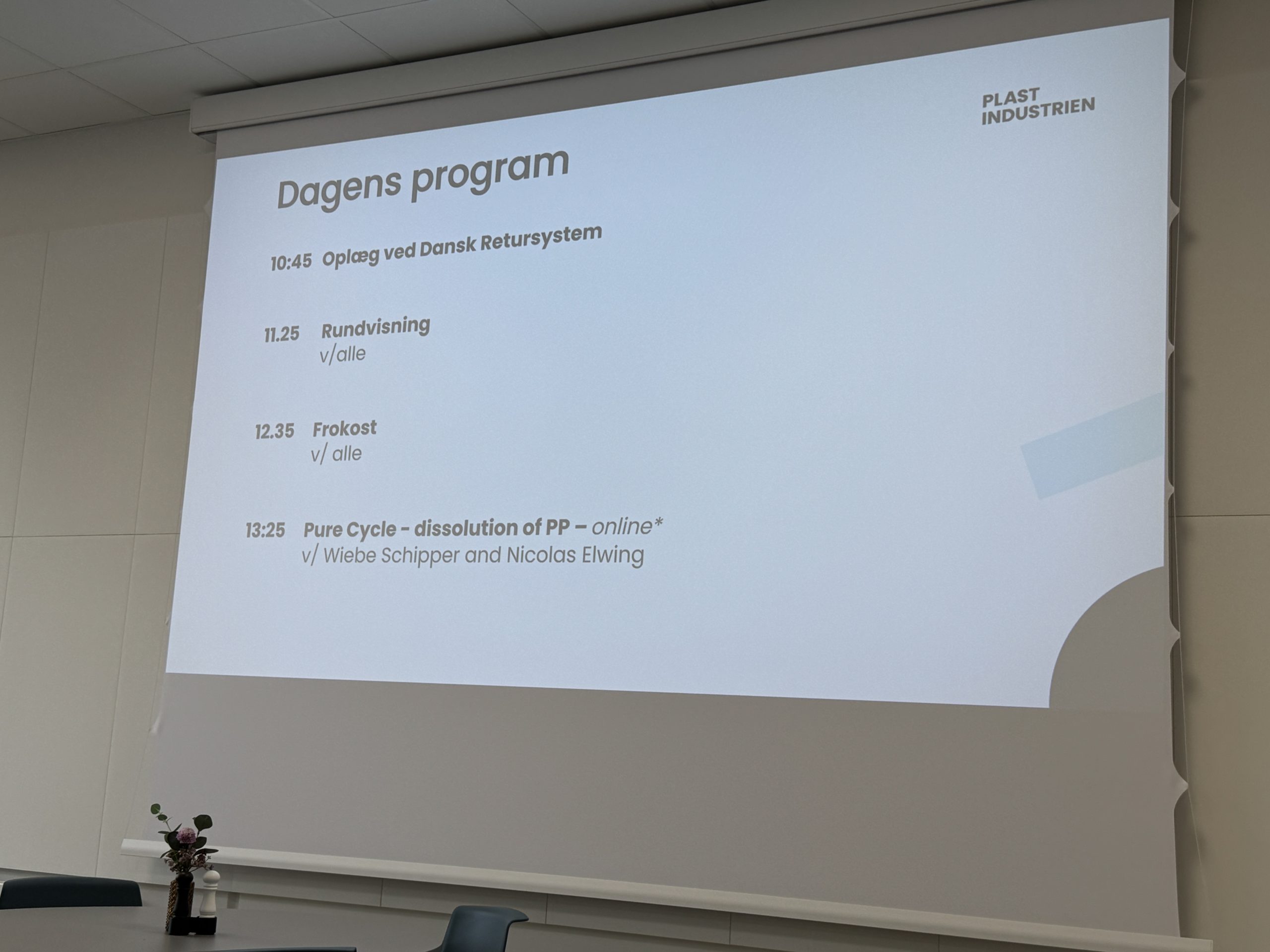Billedet viser en del af dagens program